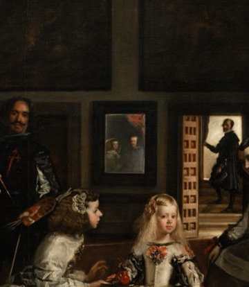 The king and queen appear only inside the rear mirror.