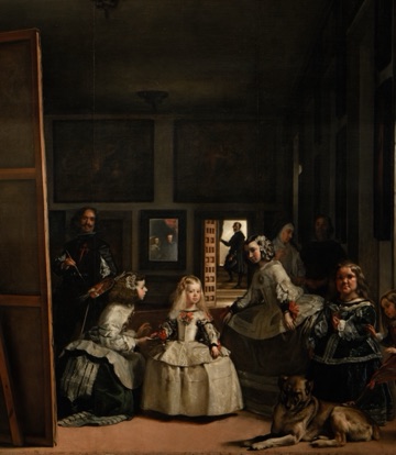 Several figures look outward, drawing us into the room.