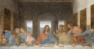 Christ remains still at the center of the table.