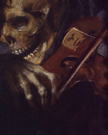 And Death is playing a fiddle with only one string: the lowest.