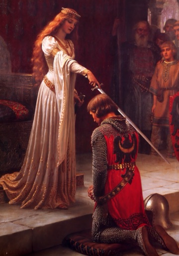 Leighton painted this imagined chivalric ritual in 1901.